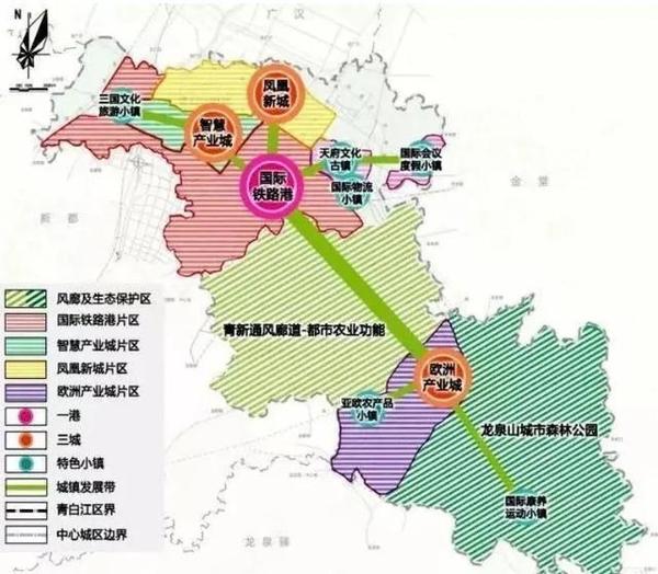 青白江区1 3 6规划结构图 图片来源:公众号成都青白江