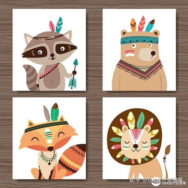 【103期】35款可爱萌系动物矢量插画,可爱的你快来收藏吧