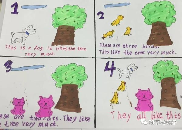 孩子们亲手制作的英文绘本