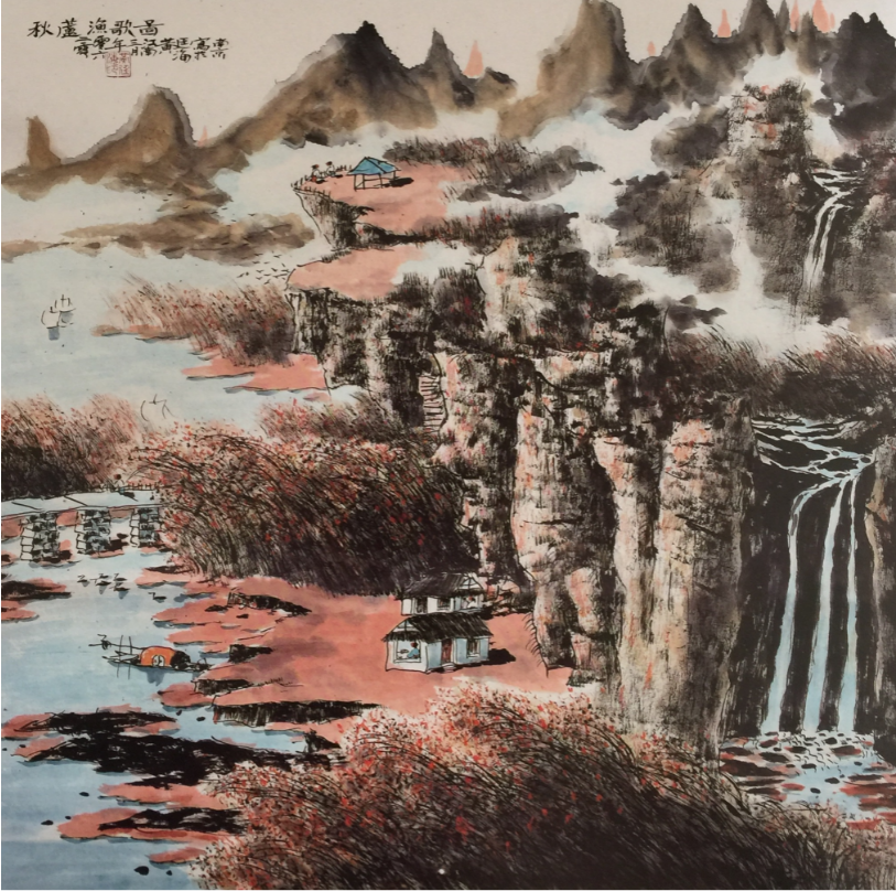 文化部选中,也获得了全国画展的大小奖项,被授予"中国百杰画家