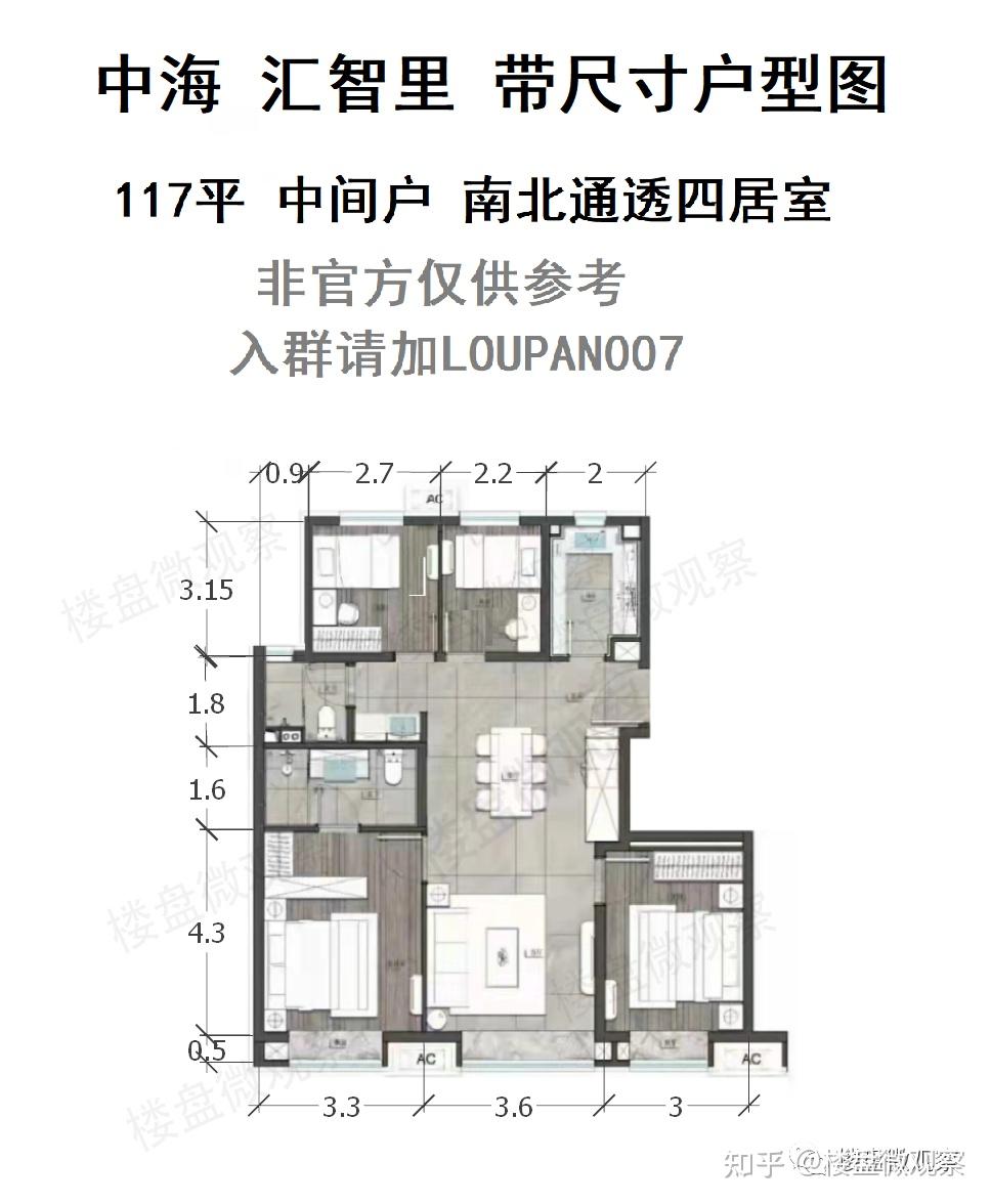 楼盘笔记中海汇智里带尺寸户型图样板间开放在即