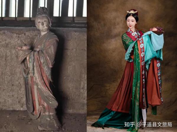 惊艳了平遥双林寺500年前的供养人复原这场汉服秀有看点