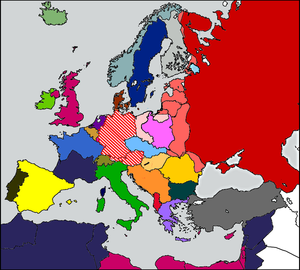 pobeda1946 teaser:1964年欧洲地图(含国旗和领导人)