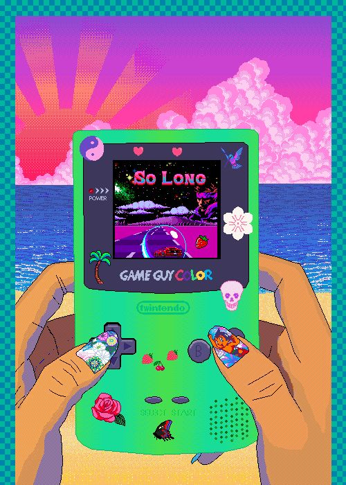 壁纸分享 | vaporwave蒸汽波 gameboy