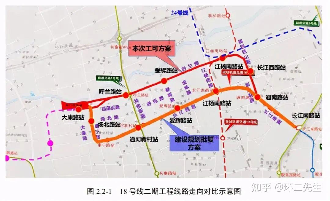 二期工程位于宝山区,始于一期终点长江南路站,终到大康路站,并预留了