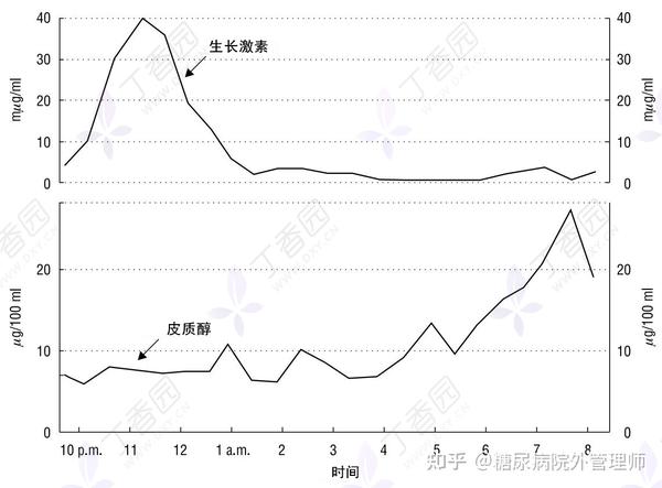 生长激素和皮质醇每日分泌的生物节律
