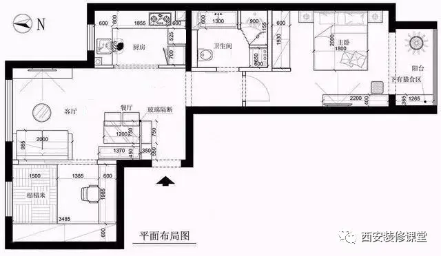 入户门对着厨房想要改造有什么好的设计方案?