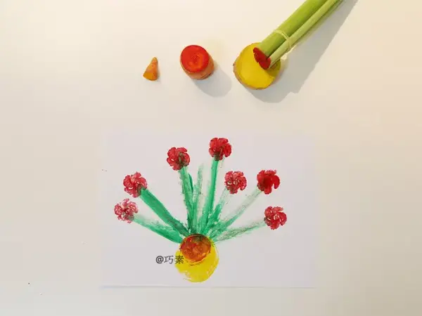 20种蔬菜拓印画,废弃蔬果千万不要扔,还可以给孩子这样玩