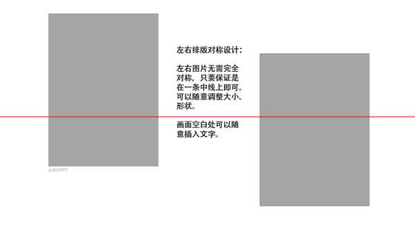 在设计对角线对称排版时,我们可以更换一侧的形状布局