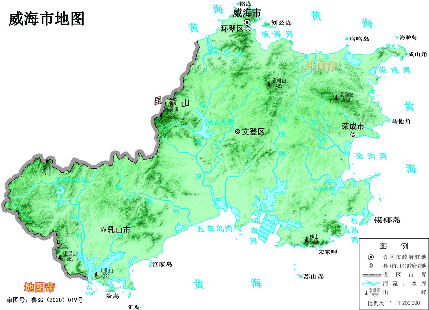 17张地形图快速了解山东省各市