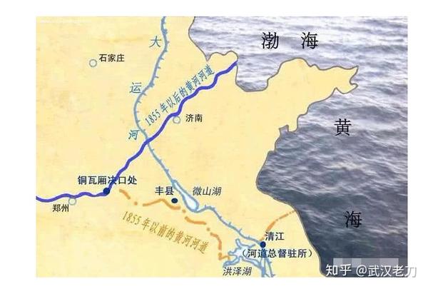 黄河改道在1855年.