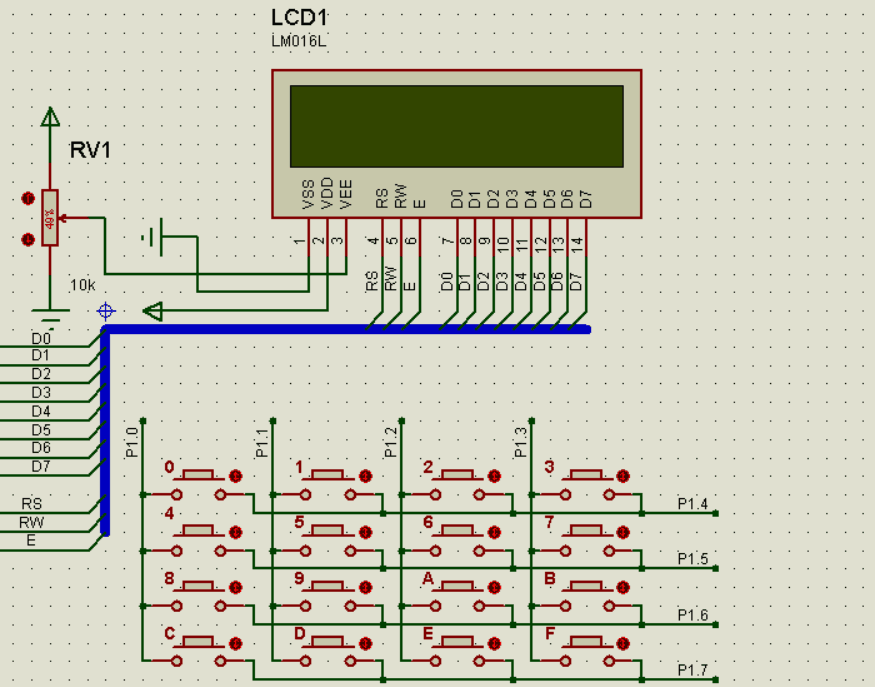 avr单片机开发板,如何用矩阵键盘控制1602液晶显示器?
