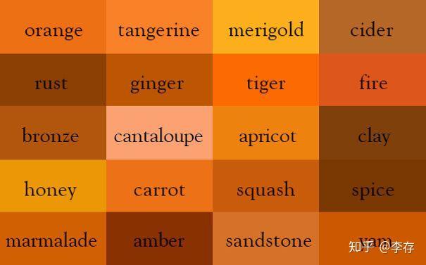 有哪些比较高大上的描述颜色的英语单词?