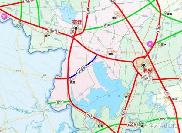 一,盐洛高速宿城至泗洪段 预计2019年开工 2022年建成
