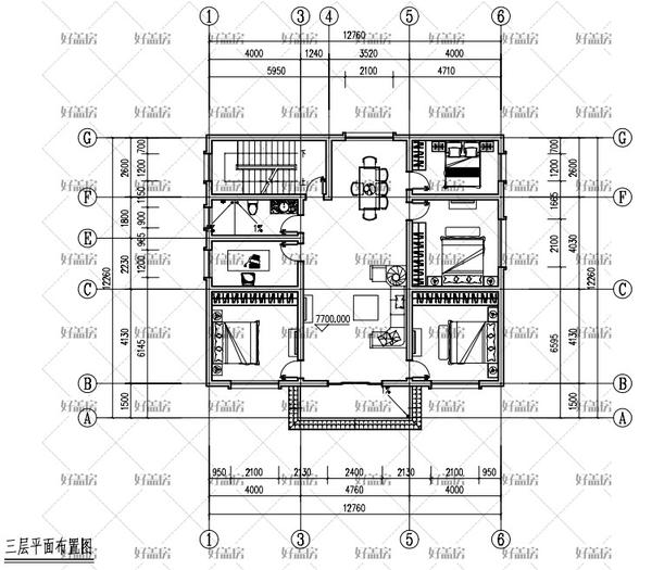 12米×10米农村建房设计图