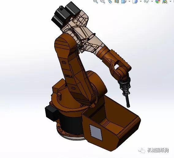 人】kuka工业机器人(型号不详)外壳模型3d图纸 solidworks2014设计