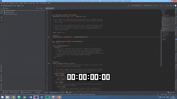 flutter demo,则可以省去 gradle 和 启动 android 的开销,来感受一下