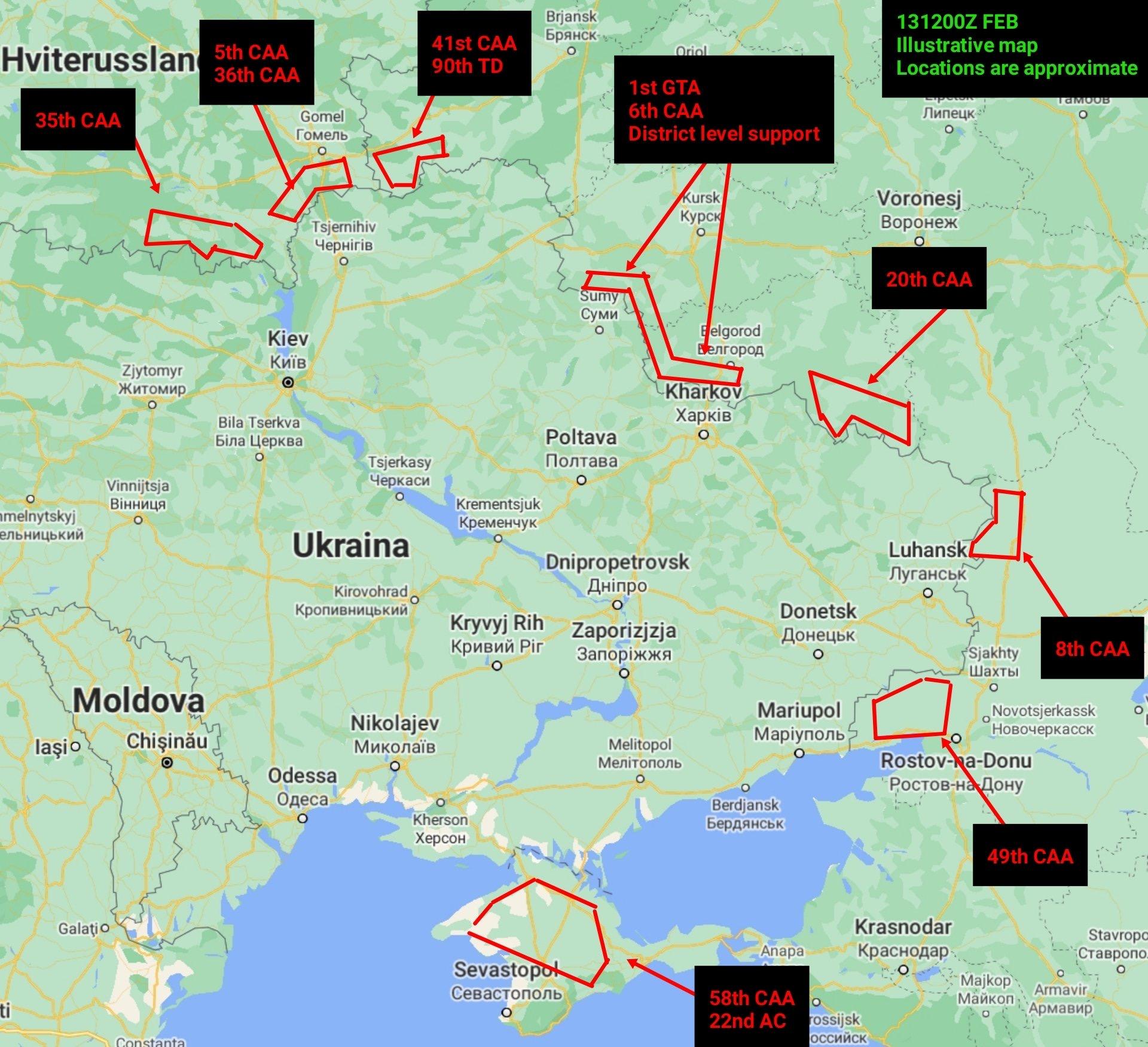 乌俄乌白边境的俄军集结