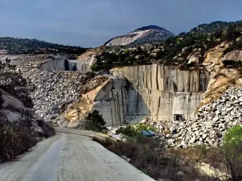 麻城市花岗岩有55处,主矿区在白鸭山,面积有60多平