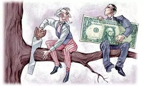1,通过损害他人利益,获取自己的财富