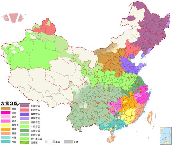 一些网上流传较广的网友自制方言地图