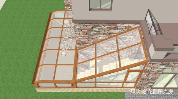 下沉式庭院阳光房,天井阳光房,负一层阳光房装修方案效果图