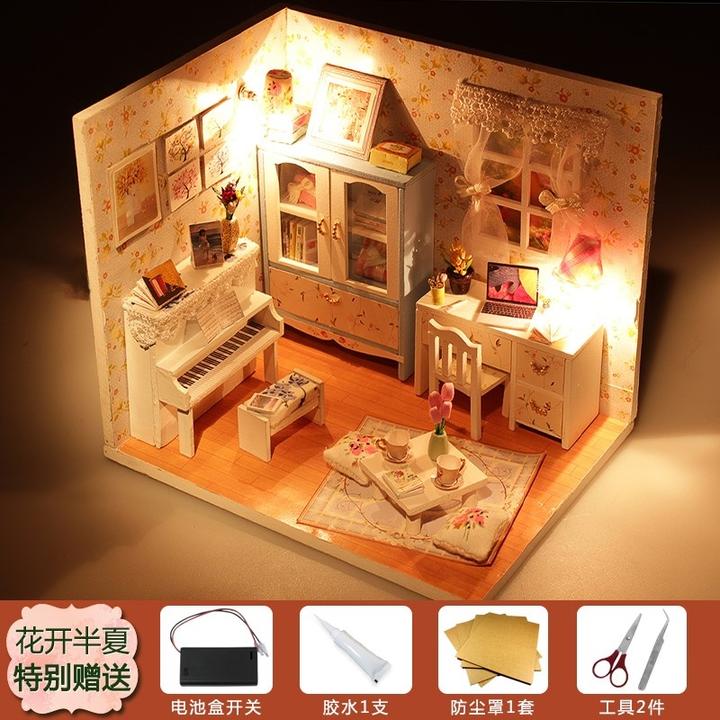 手工制作迷你diy小屋子拼装小房子简单玩具屋女生别墅