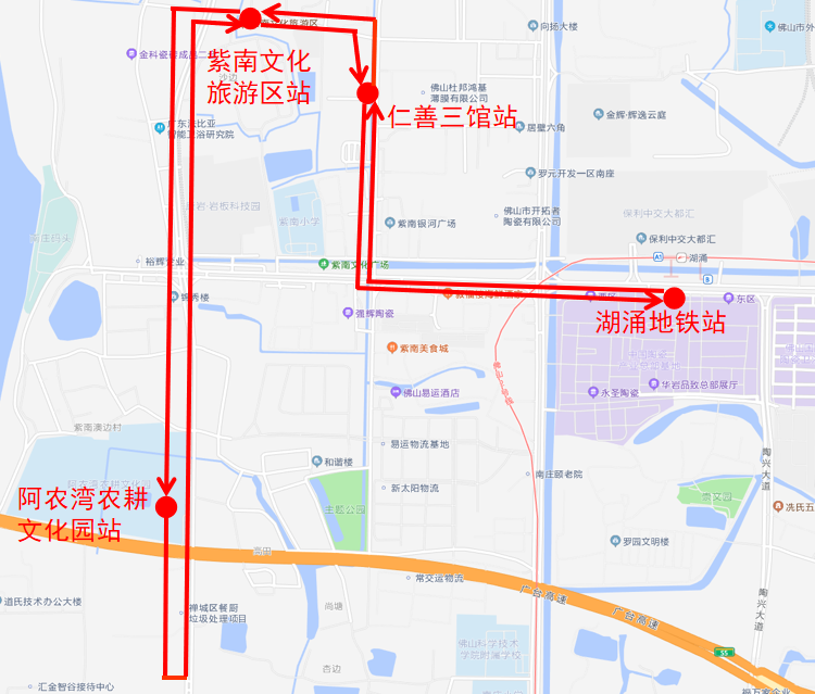 2022佛山湖涌片区网约巴士和南庄地铁接驳3号线五一延长服务时间