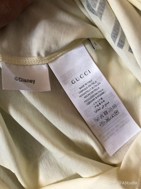 gucci 白雪公主这款,水洗标上还特有disney 以上便是从印花上简单的