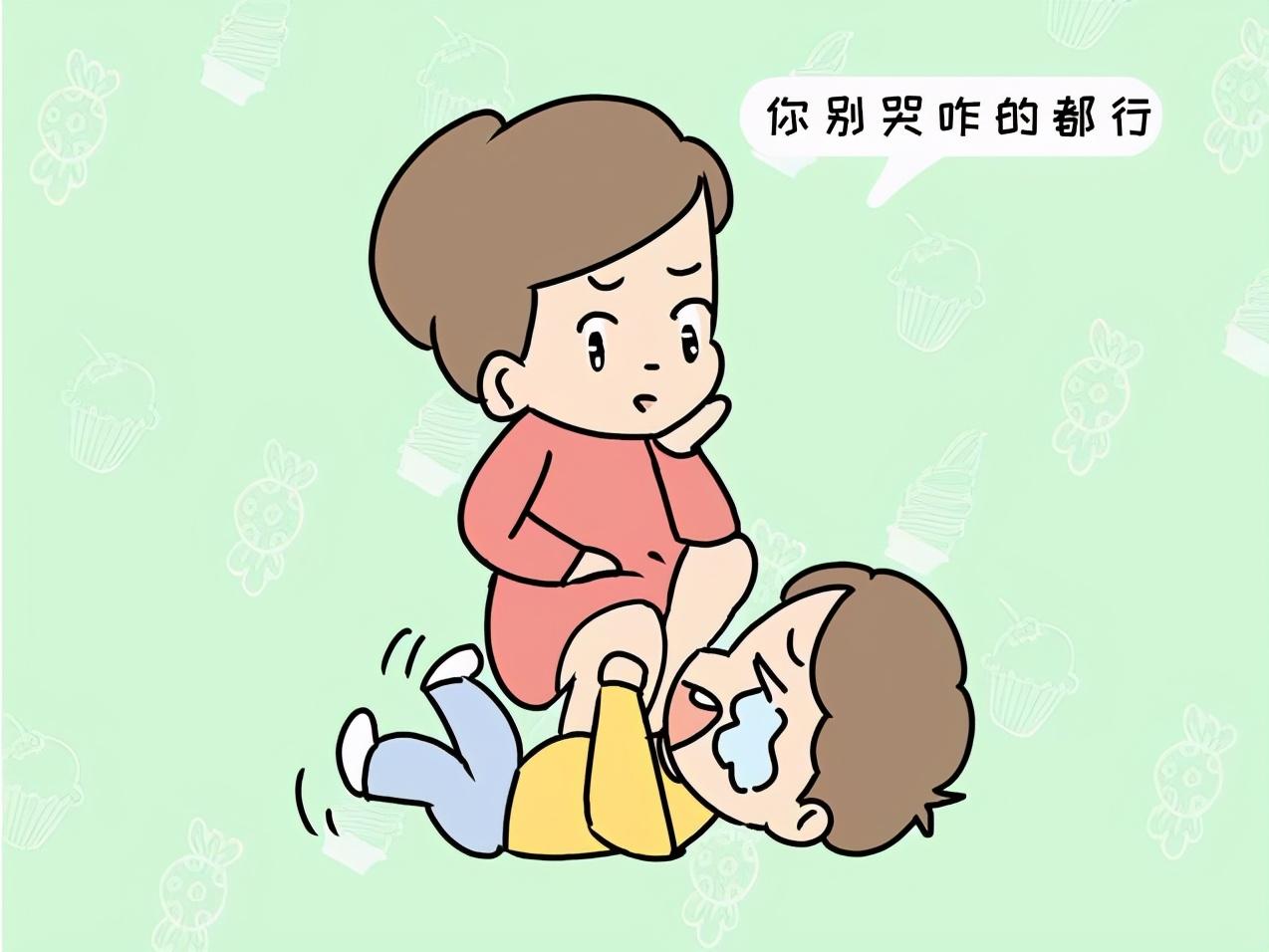 孩子撒泼打滚爸妈远处观望网友90后和10后的pk大赛