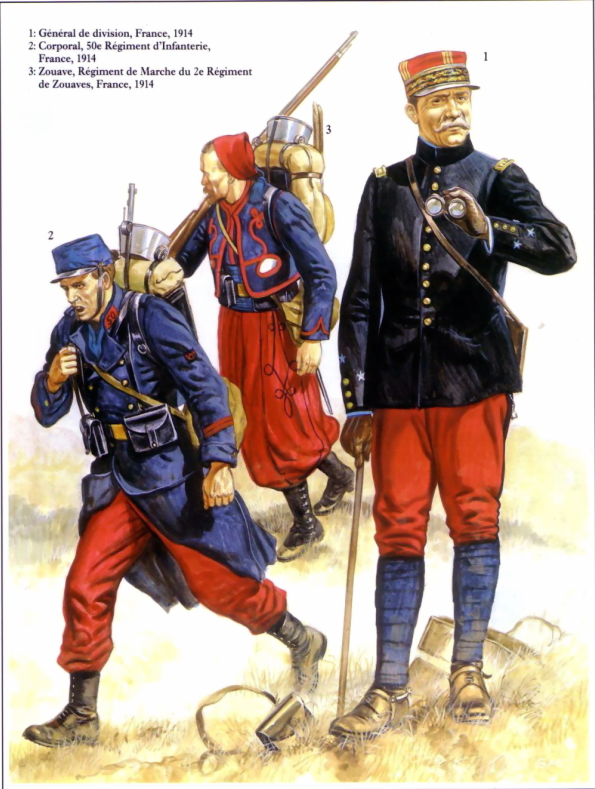 法军19世纪的制服,红裤子是他们鲜明的特征