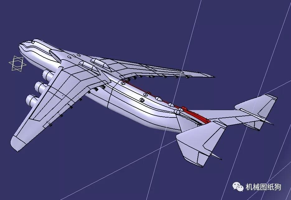 飞行模型安225antonov运输机飞行模型3d图纸catia设计