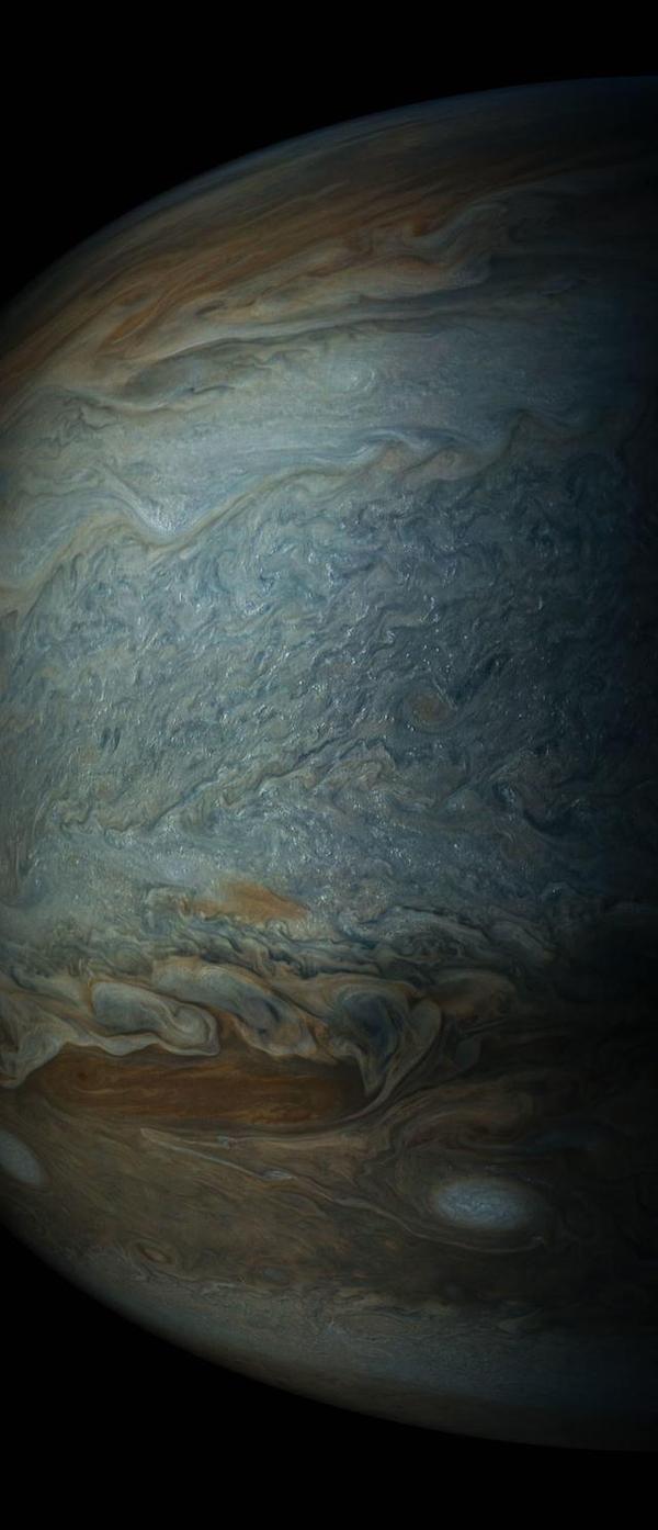 nasa公布木星高清照网友484亿英里外行星意外像油墨画