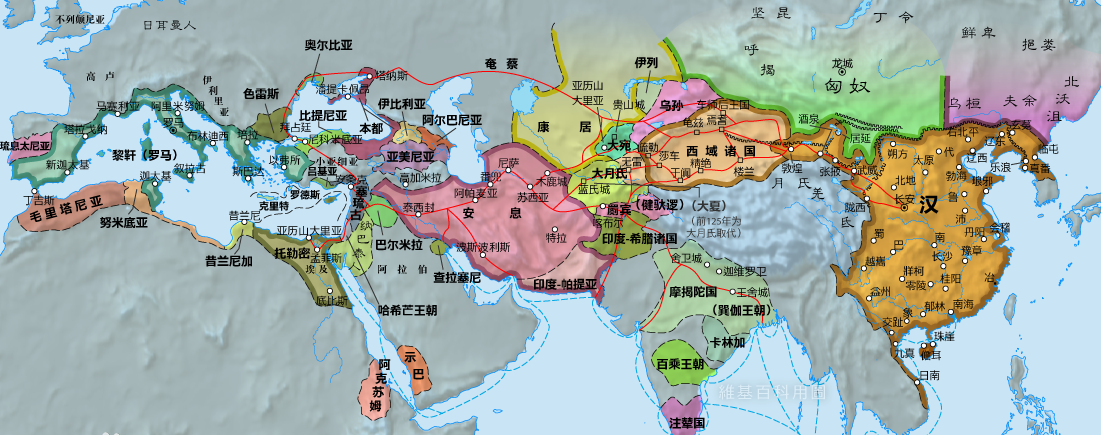 和大汉帝国隔着千里沙海,偶尔互派个使者恶心一下对方.