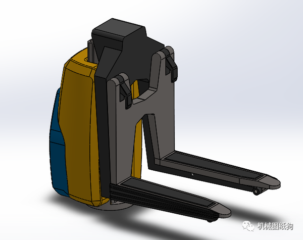 【工程机械】agv麦克纳姆轮伸缩叉车模型3d图纸 solidworks设计