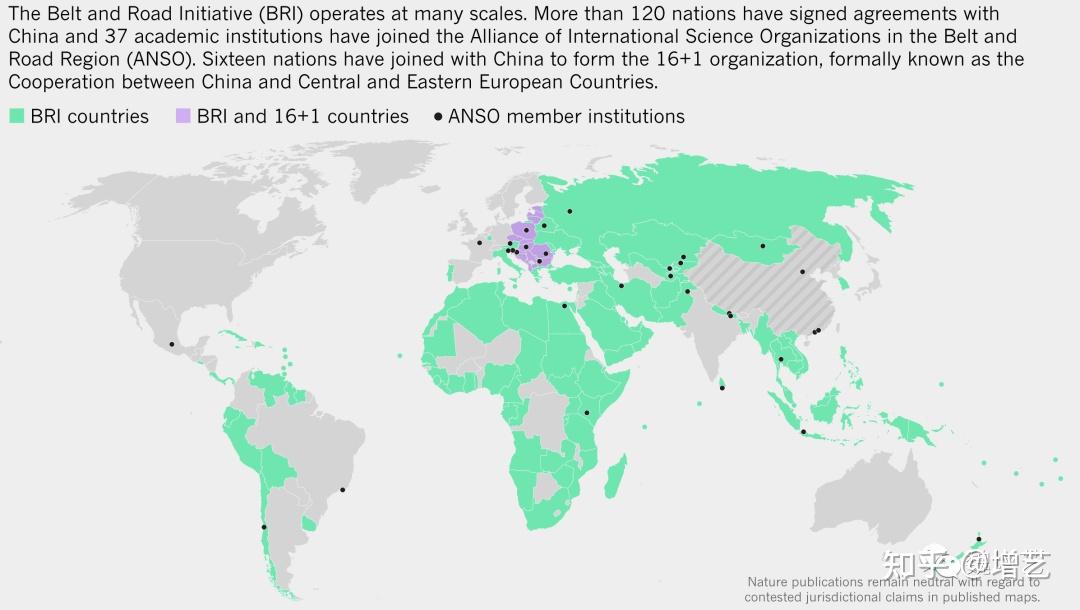 世界银行整理的一带一路全景图"一带一路"国际科学组织联盟(简称anso)