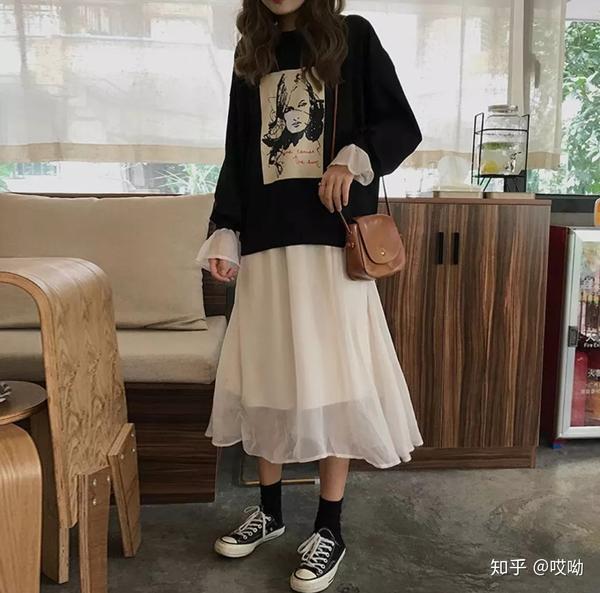 身高160穿半身裙长76,160身高半身裙长度表 秋冬半身裙搭配