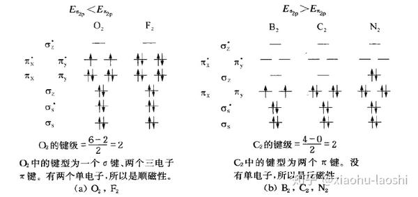 其他常见分子的分子轨道示意图