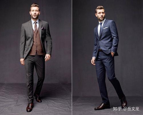 男士的职场服装有两个颜色是永远不会错的,灰色,蓝色.