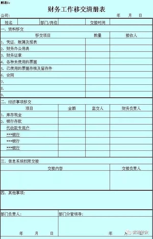 速看!适合所有企业的会计工作交接详细清单