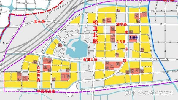 松江南部新城上海科技影都详细控制性规划内含华阳桥车墩镇镇区一览
