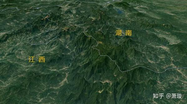 江西与湖南界:罗霄山脉 (局部)