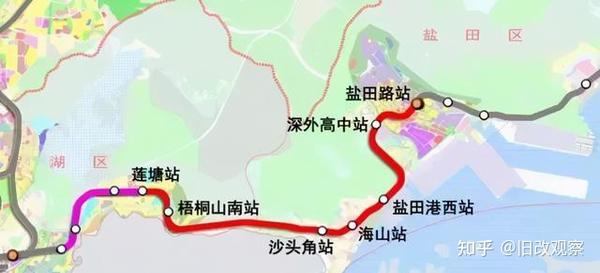 地铁8号线二期工程位于盐田区内,线路起自8号线一期工程盐田路站(不含