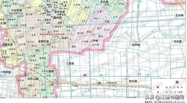 南通新机场二甲位置图,新机场位于通州区二甲镇和三星