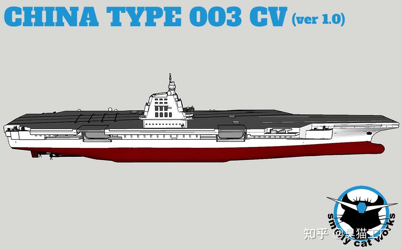 中国003型航母10版3d模型设计定稿