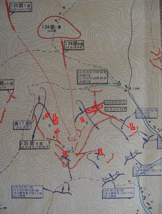 上甘岭战役战斗推演-597.9高地-1952年10月14日-抗美援朝