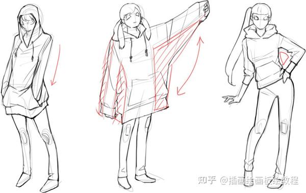 【绘画教程】衣服怎么画出立体感?保姆级教程!