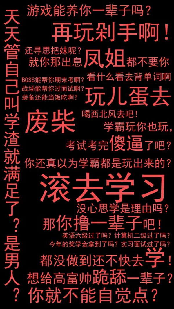 有没有那些警示自己的壁纸比如说自己很丑很懒很穷又不努力啥啥的