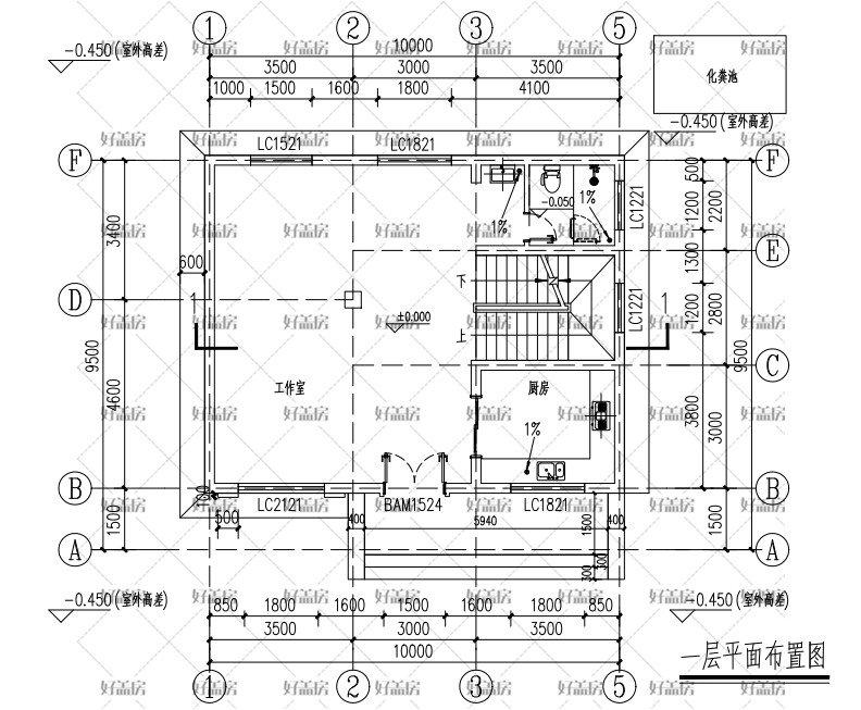 8乘10米房屋设计图纸,10x8米房子平面设计图 八十平方米房屋设计图