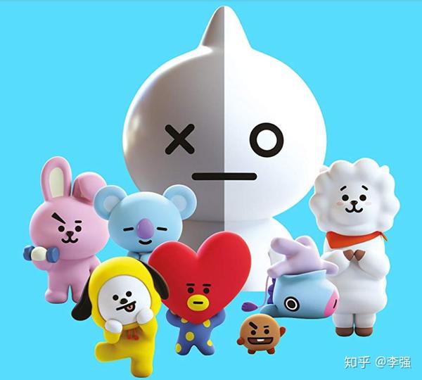 line friends与防弹少年团合作而诞生的卡通角色bt21